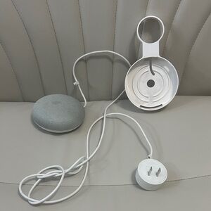 Google Mini White Smart Speaker with Wall Mount